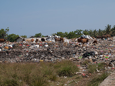 Müllhalde auf Gili Travang